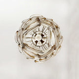 Mazzega Murano Transparent Amber Glasses Chandelier