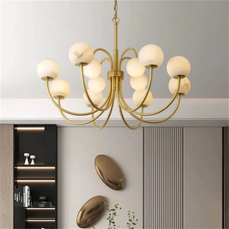 Alabaster Vintage Chandelier