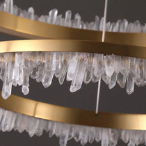 Cervine Quartz Stone Minimalistic Crystal Quartz Chandelier