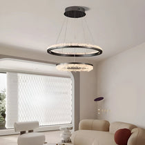 Cervine Quartz Stone Minimalistic Crystal Quartz Chandelier
