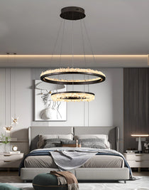 Cervine Quartz Stone Minimalistic Crystal Quartz Chandelier