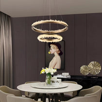 Cervine Quartz Stone Minimalistic Crystal Quartz Chandelier
