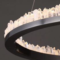 Cervine Quartz Stone Minimalistic Crystal Quartz Chandelier
