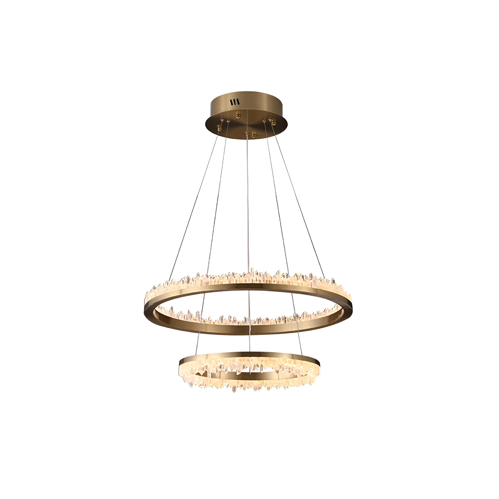 Cervine Quartz Stone Minimalistic Crystal Quartz Chandelier