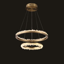 Cervine Quartz Stone Minimalistic Crystal Quartz Chandelier