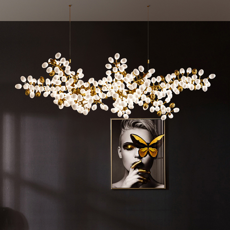 Modern Artistic Linear Elegant Grape Extra Large Chandelier