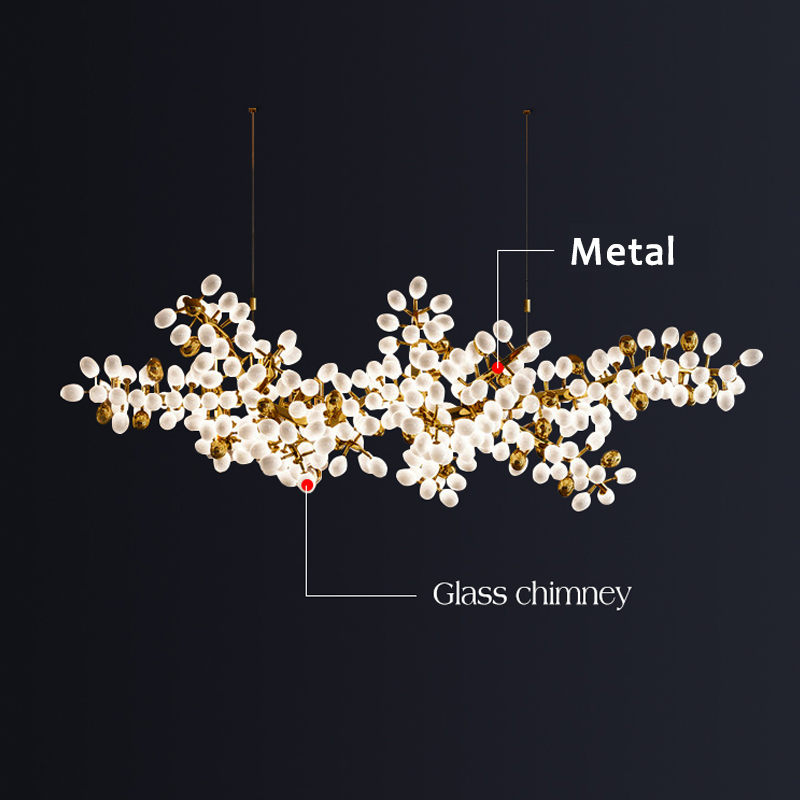 Modern Artistic Linear Elegant Grape Extra Large Chandelier