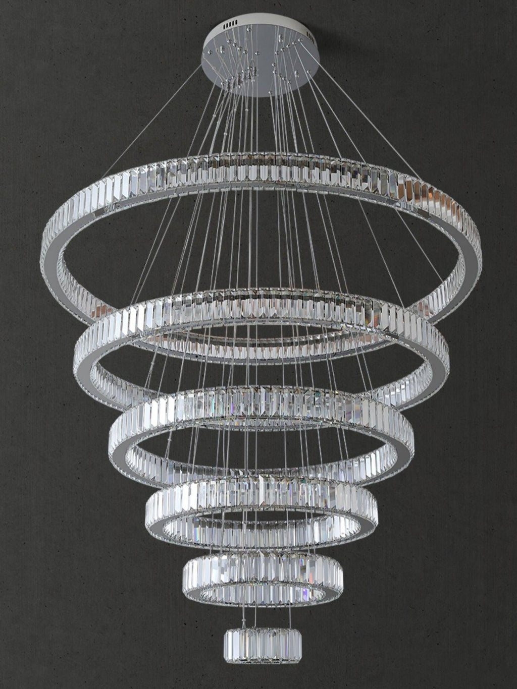 Modern Front Entryway Chandelier 3/4/5/6/7 Rings Crystal Gold/ Chrome Finish Ceiling Lamp