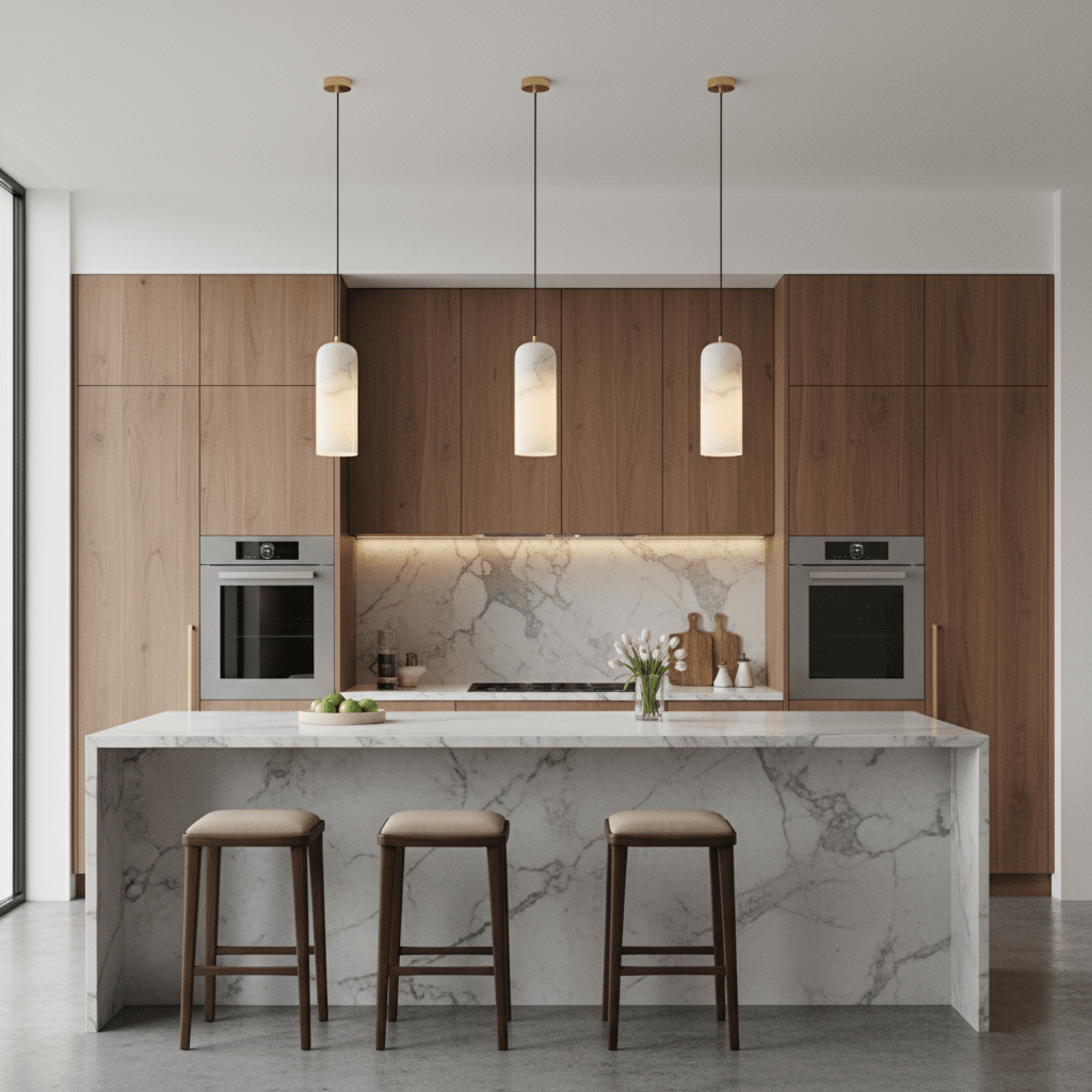 Montira Alabaster Dome Pendant Lamp - CasaraHouse