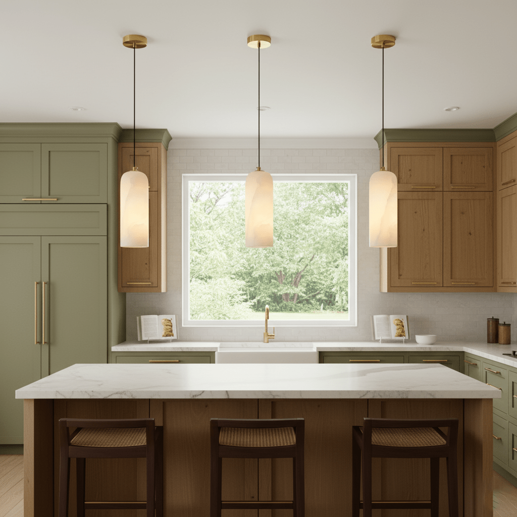 Montira Alabaster Dome Pendant Lamp - CasaraHouse