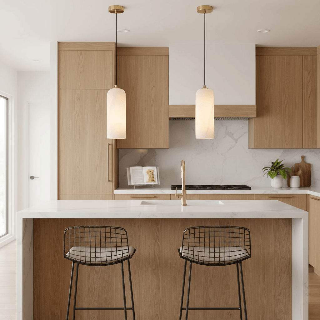 Montira Alabaster Dome Pendant Lamp - CasaraHouse