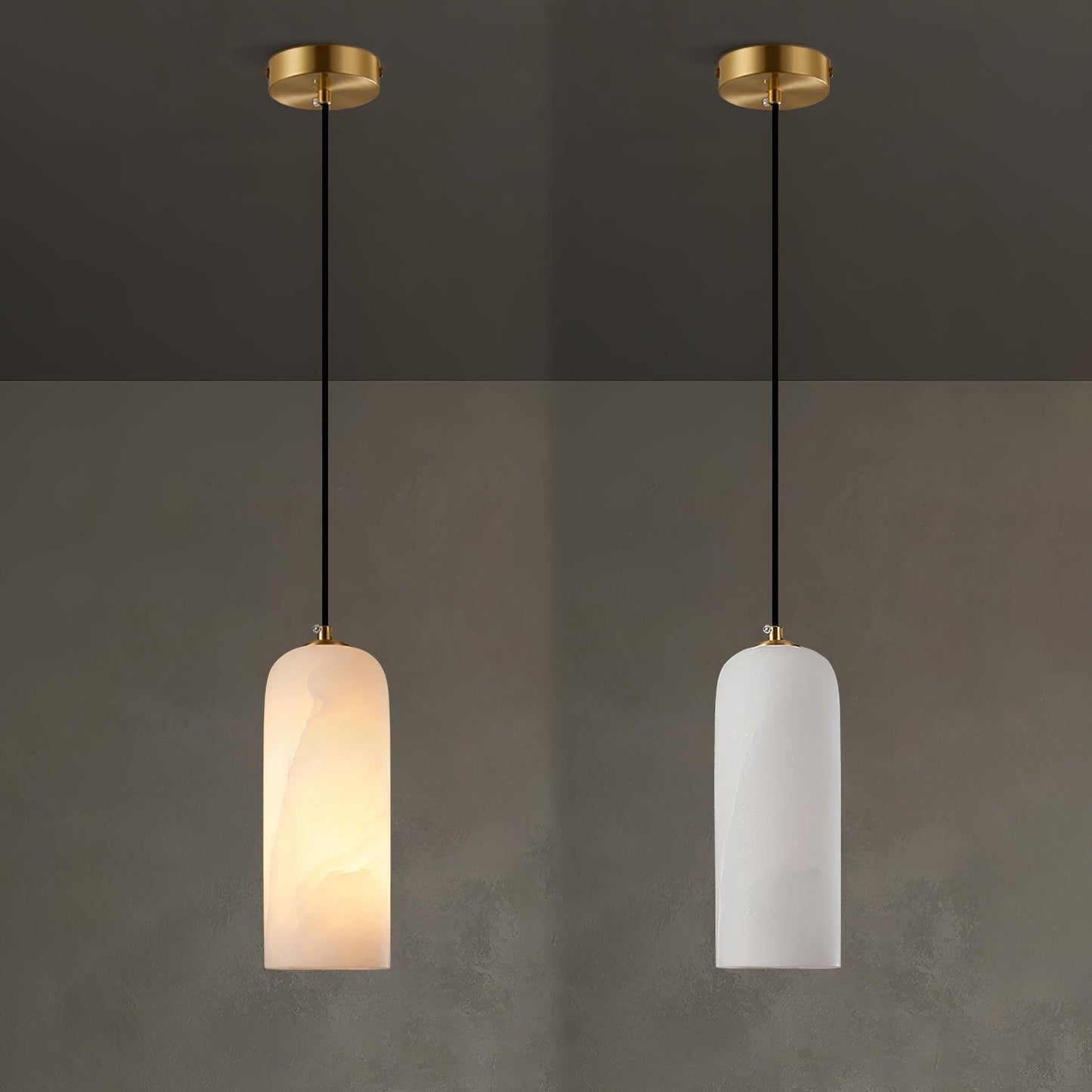 Montira Alabaster Dome Pendant Lamp - CasaraHouse
