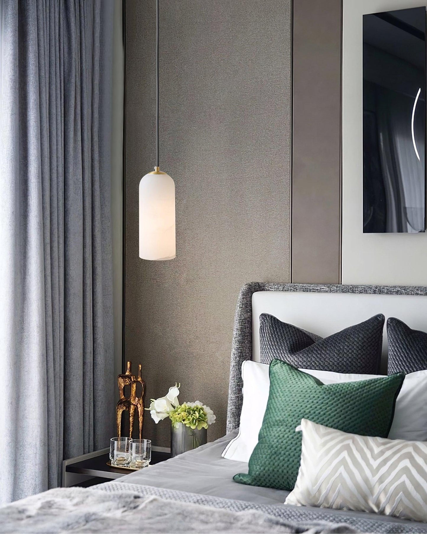 Montira Alabaster Dome Pendant Lamp - CasaraHouse