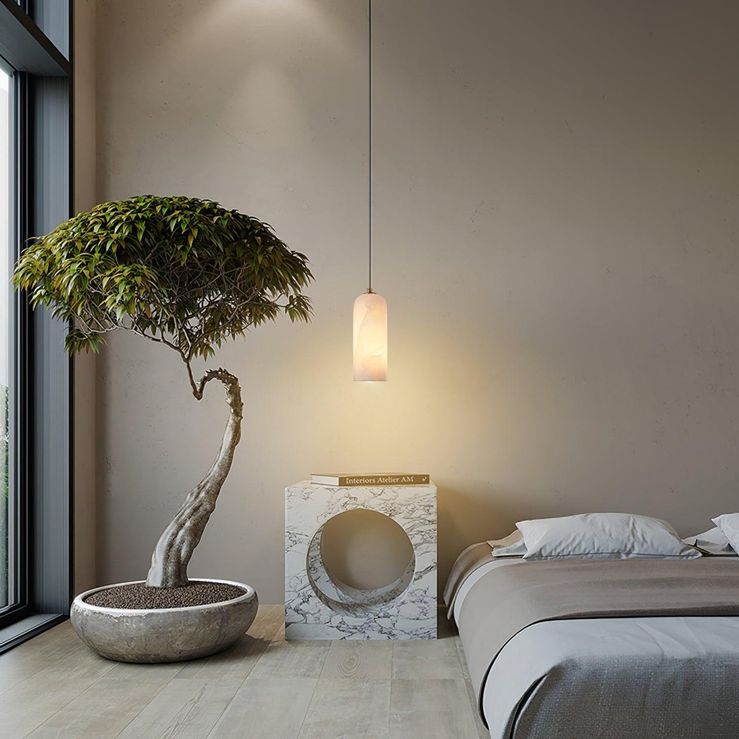 Montira Alabaster Dome Pendant Lamp - CasaraHouse