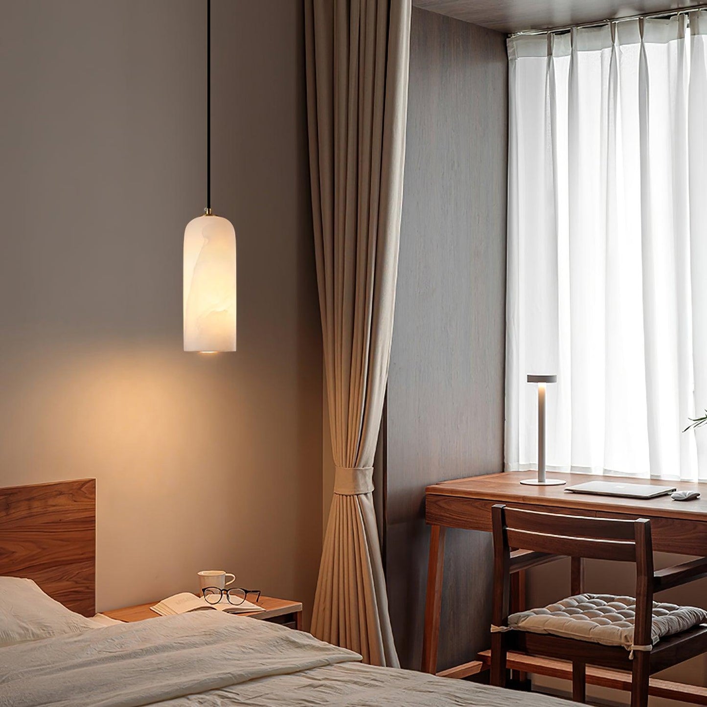 Montira Alabaster Dome Pendant Lamp - CasaraHouse