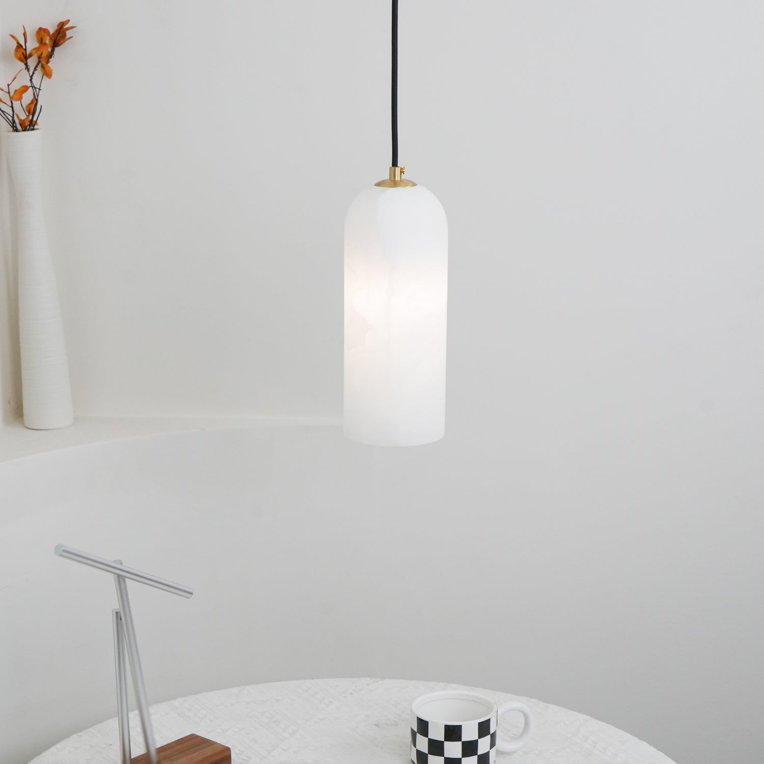 Montira Alabaster Dome Pendant Lamp - CasaraHouse