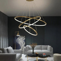 Multi Rings Modern Staircase Chandelier