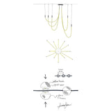 Minimalist Multiple Light Point Chandelier - CasaraHouse