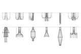 Minimalist Multiple Light Point Chandelier - CasaraHouse