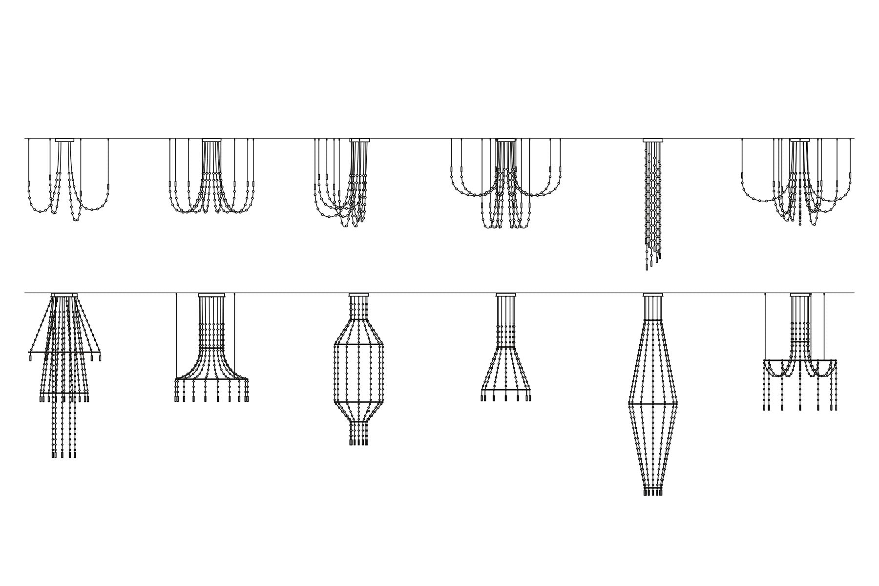 Minimalist Multiple Light Point Chandelier - CasaraHouse