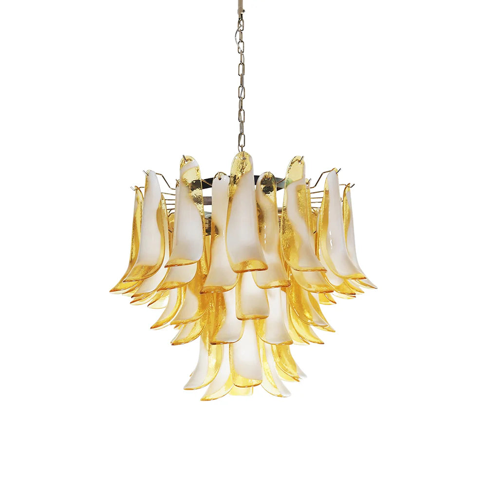 Vintage Caramels Glass Murano Petals Chandelier Main image