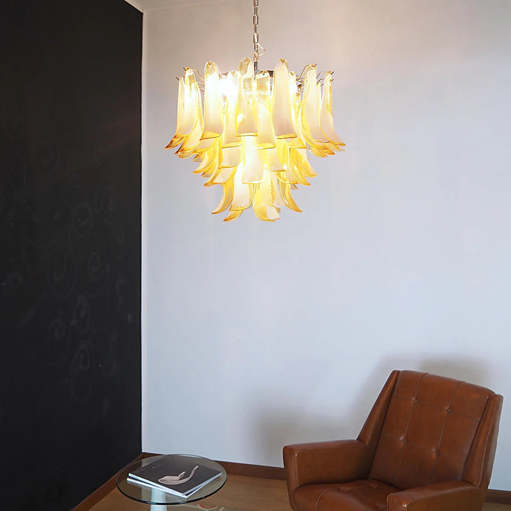 Vintage Caramels Glass Murano Petals Chandelier Secondary image