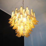 Vintage Caramels Glass Murano Petals Chandelier