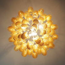 Vintage Caramels Glass Murano Petals Chandelier