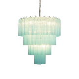 Murano Blue Glass Tubes Chandelier