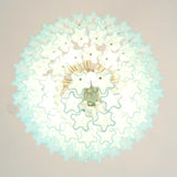 Murano Blue Glass Tubes Chandelier