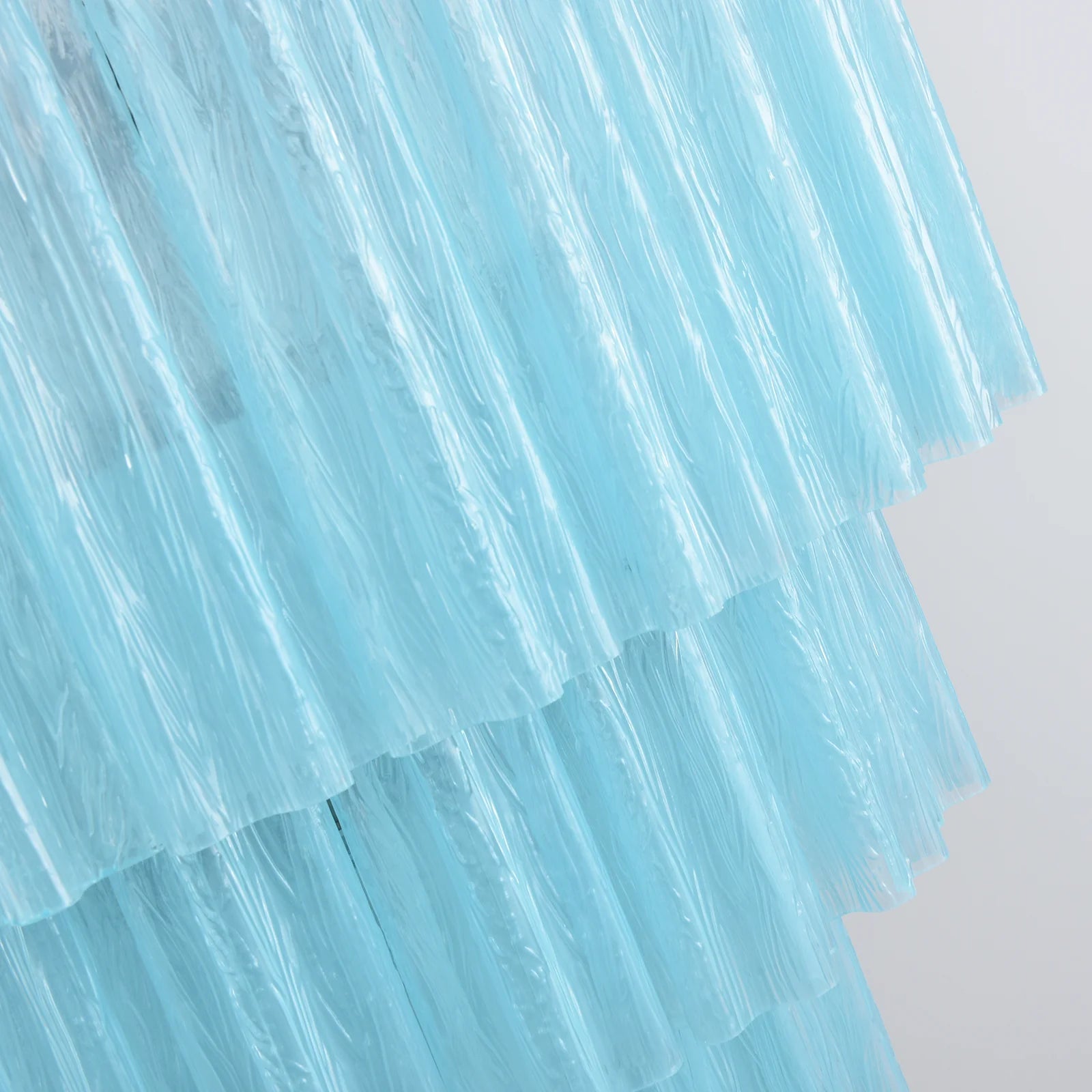 Murano Blue Glass Tubes Chandelier