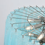 Murano Blue Glass Tubes Chandelier
