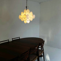 Murano Glass White Disks Chandelier 36