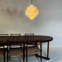 Murano Glass White Disks Chandelier 36