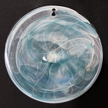 Murano Glass Blue Disks Chandelier
