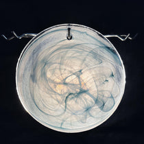 Murano Glass Blue Disks Chandelier