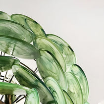Murano Glass Green Disks Chandelier