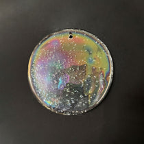 Murano Glass Iridescent Disks Chandelier