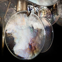 Murano Glass Iridescent Disks Chandelier