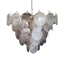 Murano Glass Iridescent Disks Chandelier