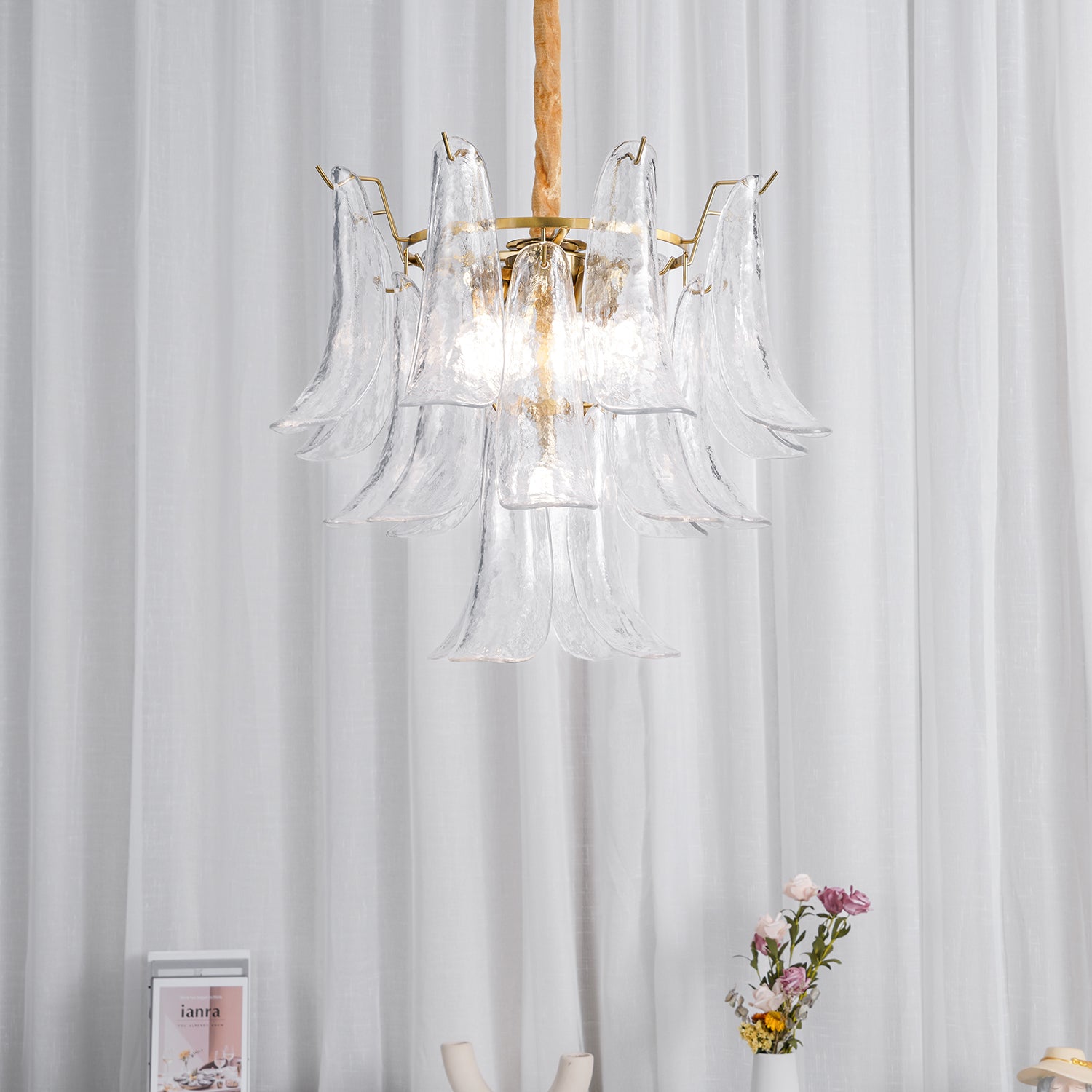 Murano Glass Petals Chandelier