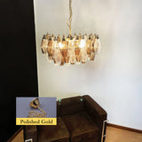 Poliedri Murano Transparent Smoked Chandelier