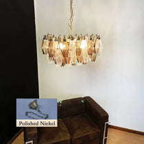 Poliedri Murano Transparent Smoked Chandelier