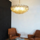 Murano Faceted Smoked Glass Chandelier