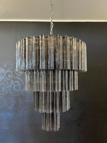 Murano Glass Chandelier – 78 tubes – Smoked