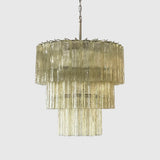 Murano Honey Glass Tube Chandelier