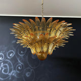 Murano Palmette Amber Chandelier