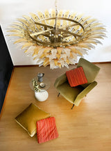 Murano Palmette Amber Trasparent Chandelier