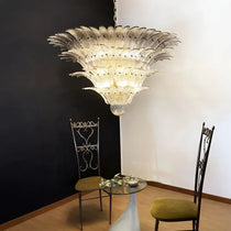 Palmette Murano Smoked Glass Chandelier