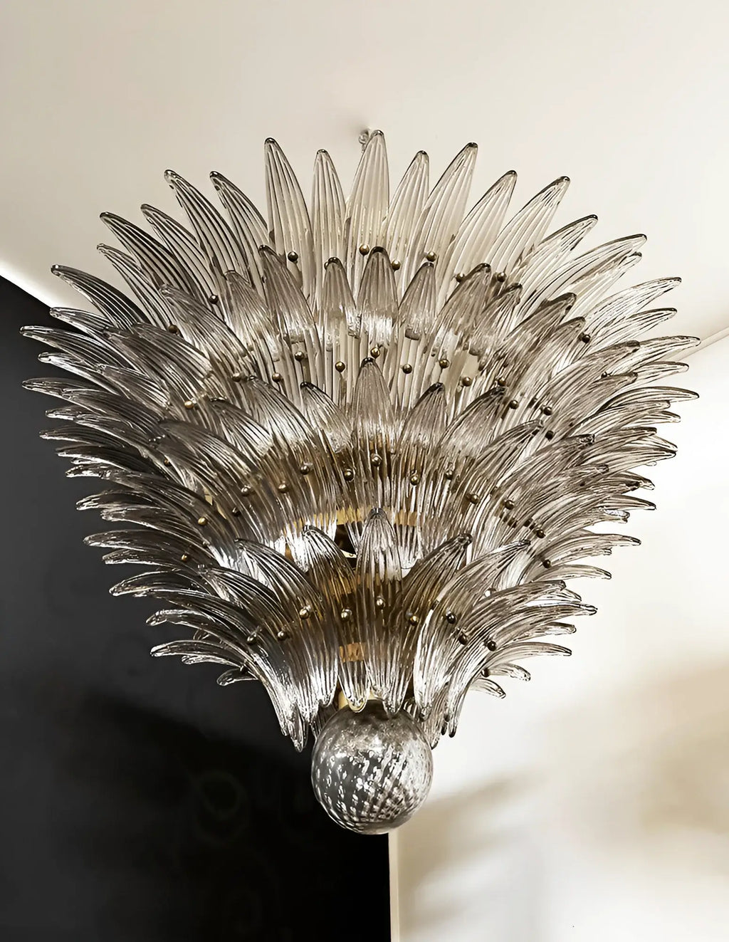 Palmette Murano Smoked Glass Chandelier